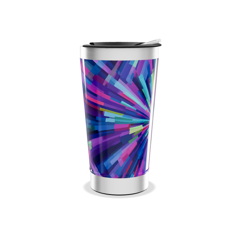 Copo Térmico - Estampa Abstrata Colorida