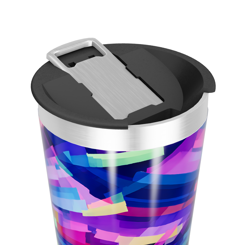 Copo Térmico - Estampa Abstrata Colorida
