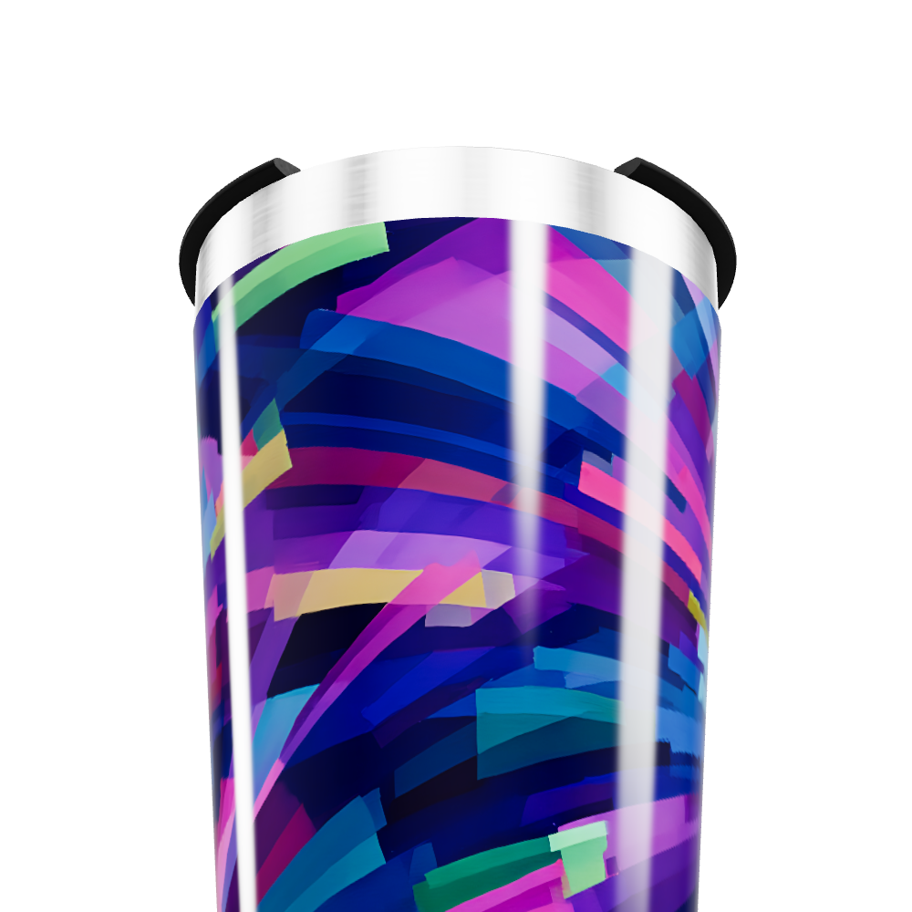 Copo Térmico - Estampa Abstrata Colorida