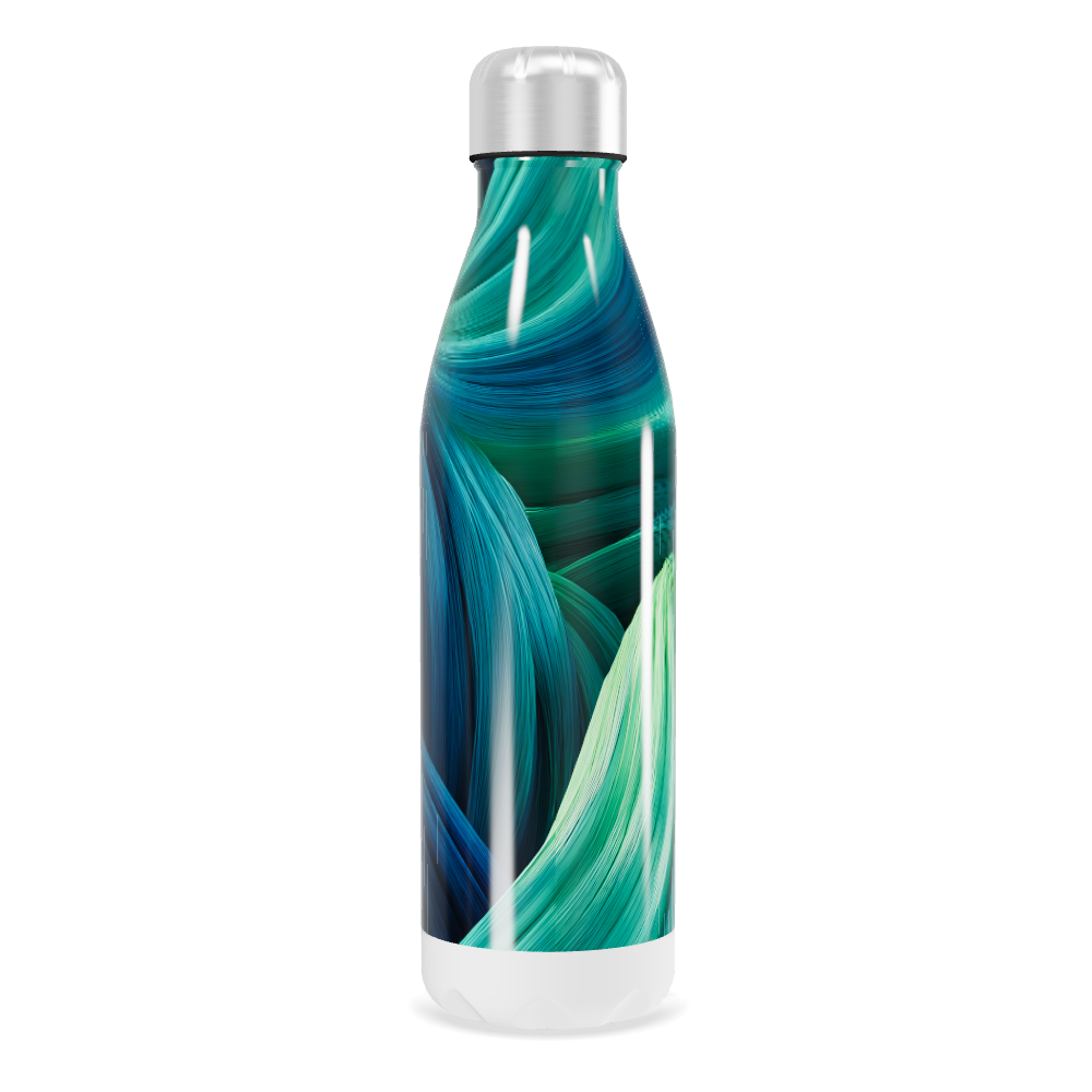Garrafa Inox - Estampa Azul Turquesa