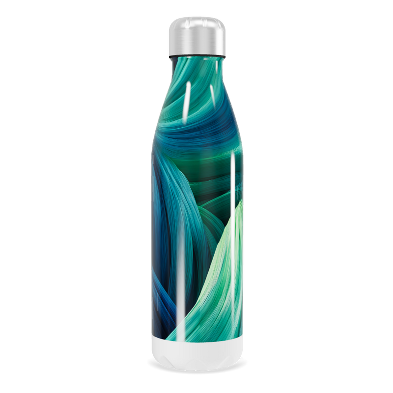 Garrafa Inox - Estampa Azul Turquesa