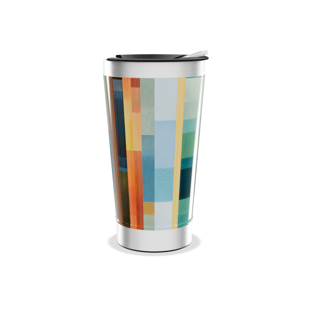 Copo Térmico - Colorido com Listras Verticais