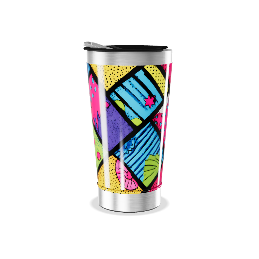 Copo Térmico - Estampa Colorida Geométrica