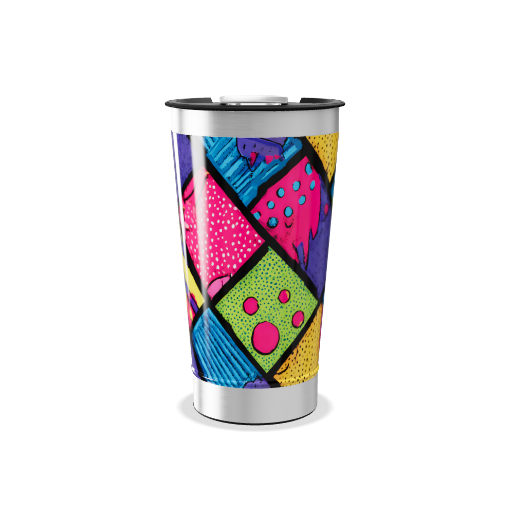 Copo Térmico - Estampa Colorida Geométrica