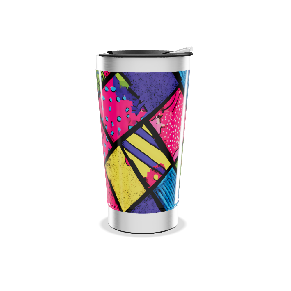 Copo Térmico - Estampa Colorida Geométrica