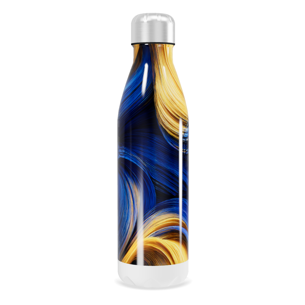 Garrafa Inox - Estampa Azul Ondas