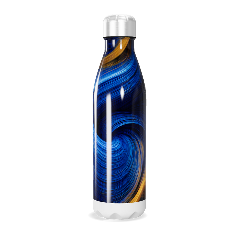 Garrafa Inox - Estampa Azul Ondas