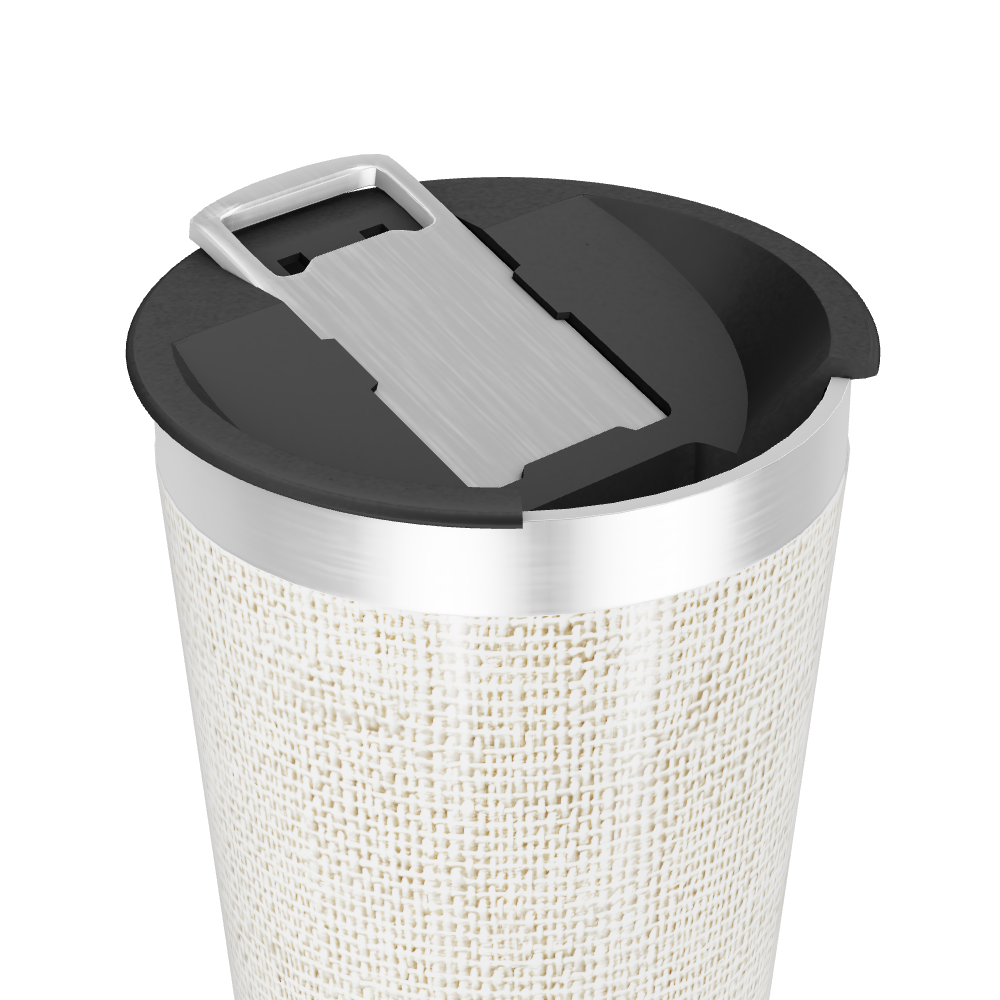 Copo Térmico - Inox com textura bege