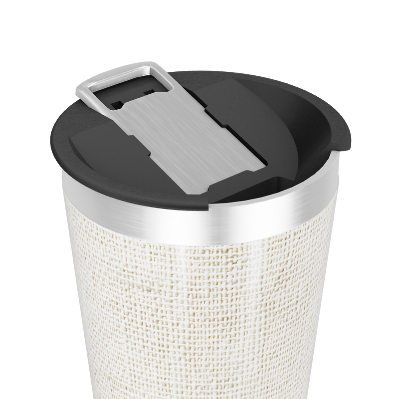 Copo Térmico - Inox com textura bege