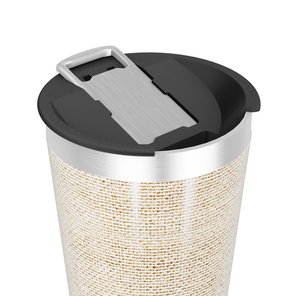 Copo Térmico - Bege com Aço Inox