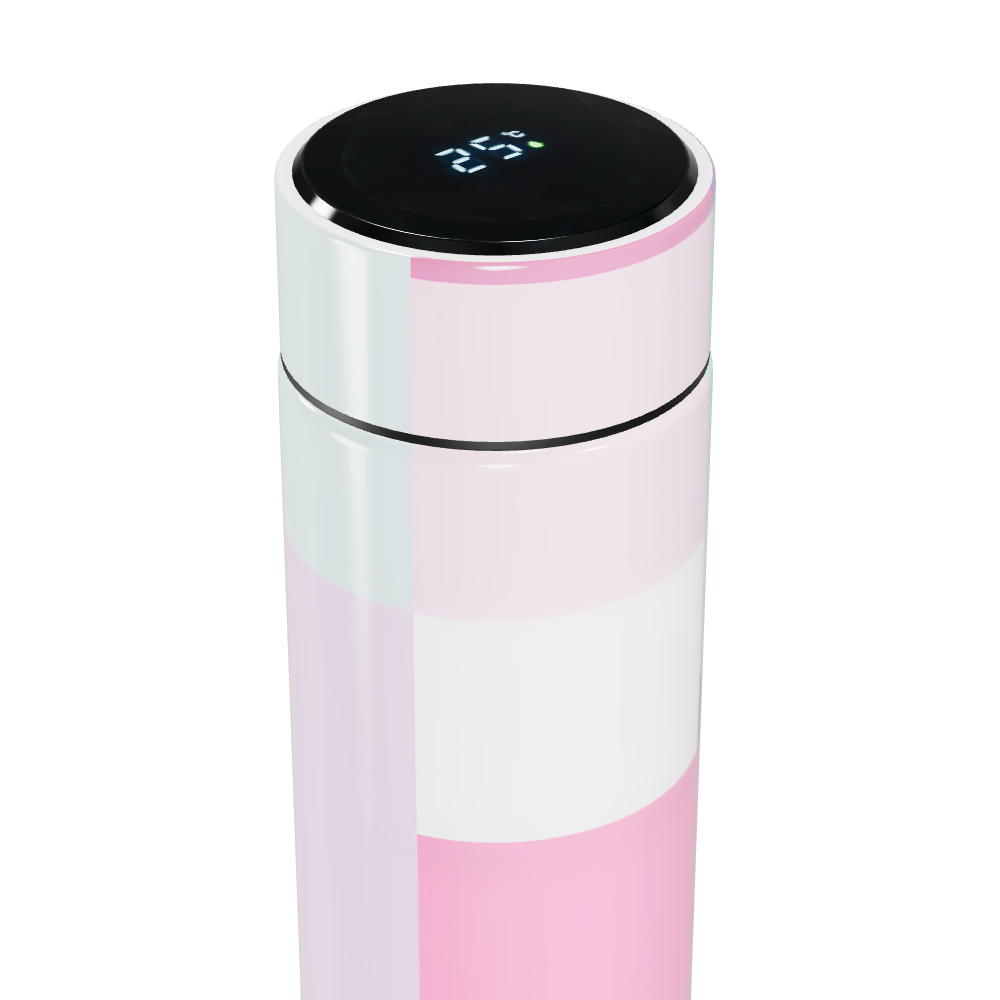 Garrafa Térmica Touch - Rosa com Display Digital