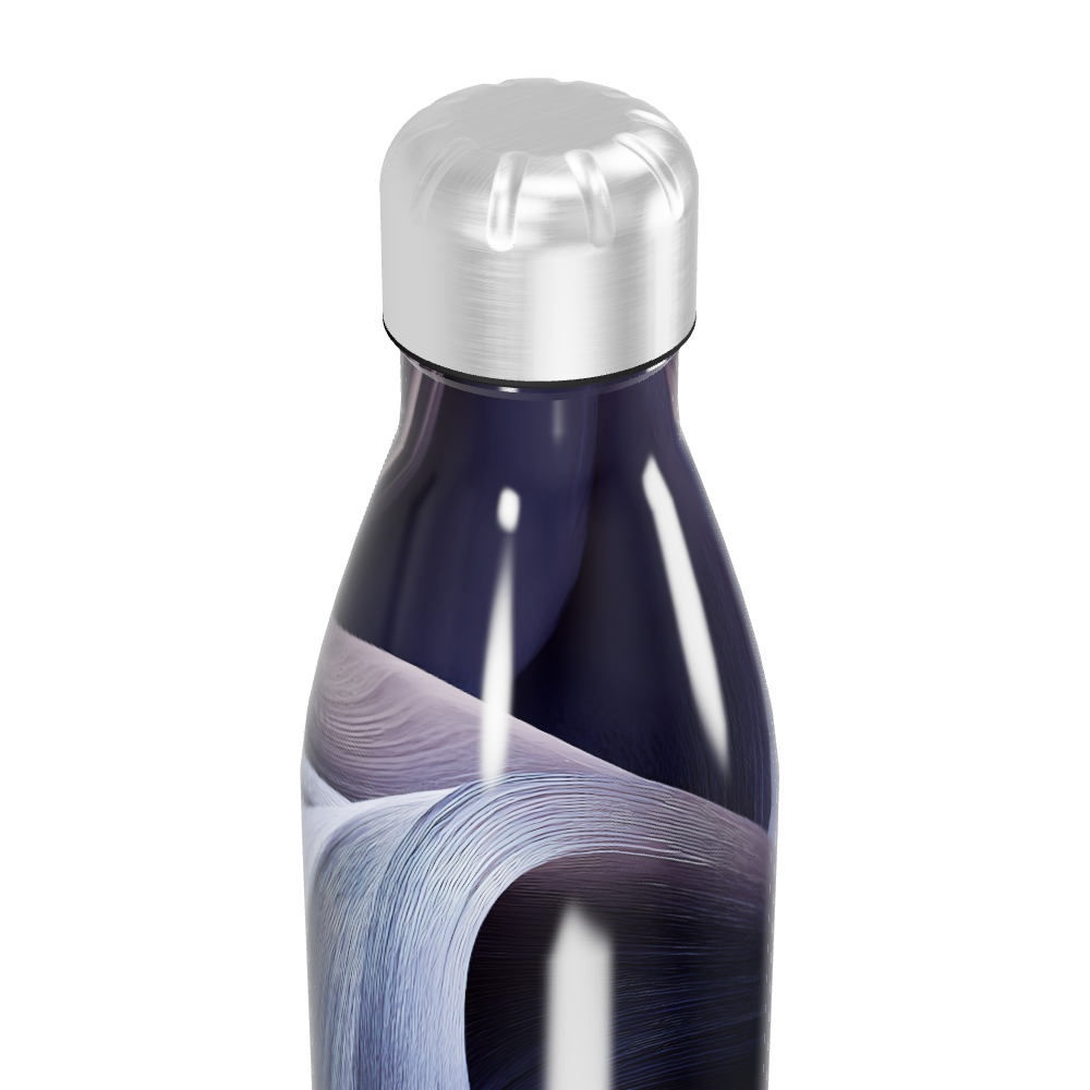 Garrafa Inox - Azul com Estampa Abstrata