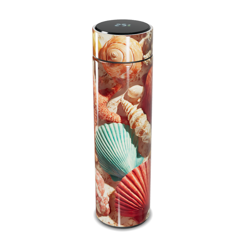 Garrafa Térmica Touch - Estampa Conchas Coloridas