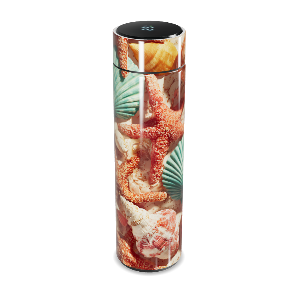 Garrafa Térmica Touch - Estampa Conchas Coloridas