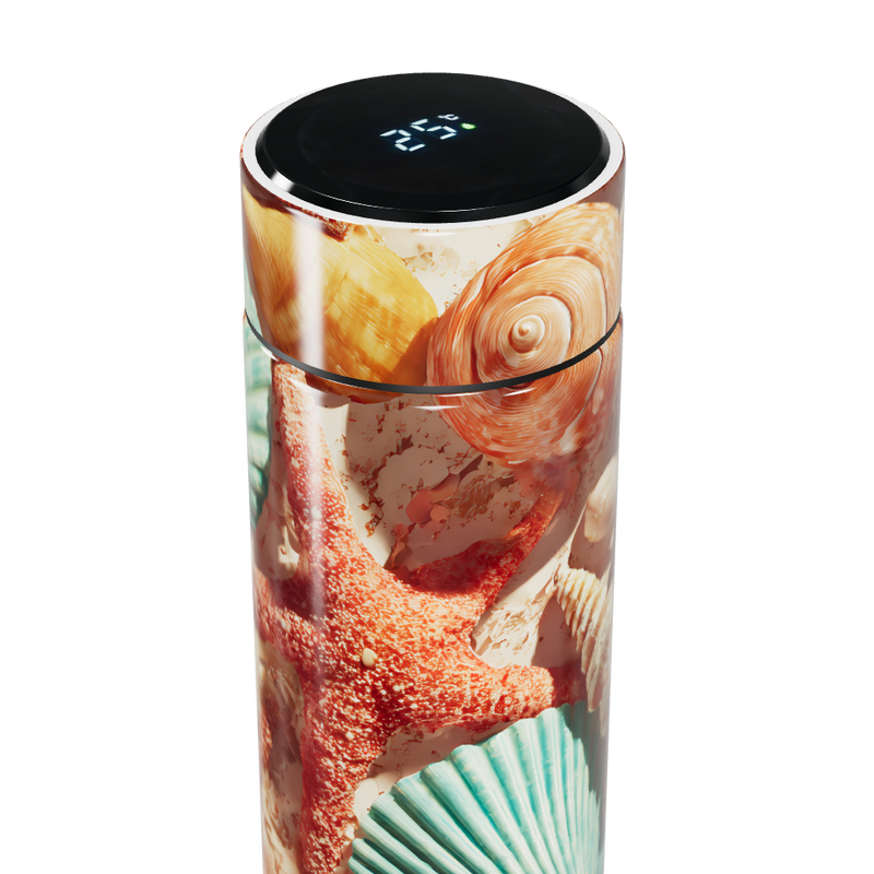 Garrafa Térmica Touch - Estampa Conchas Coloridas