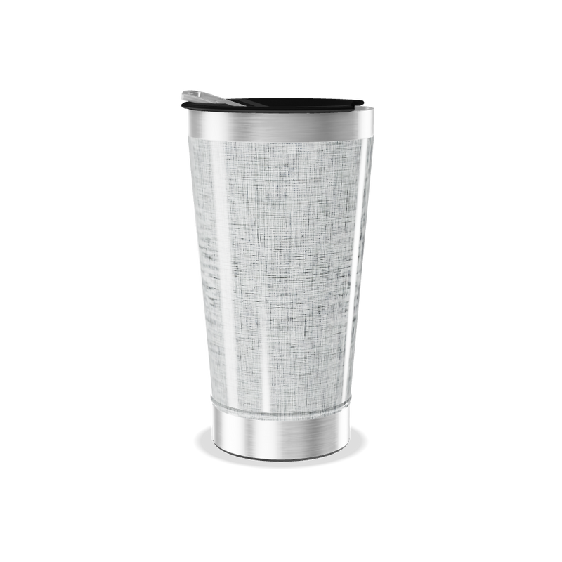 Copo Térmico - Aço Inox Texturizado Prata