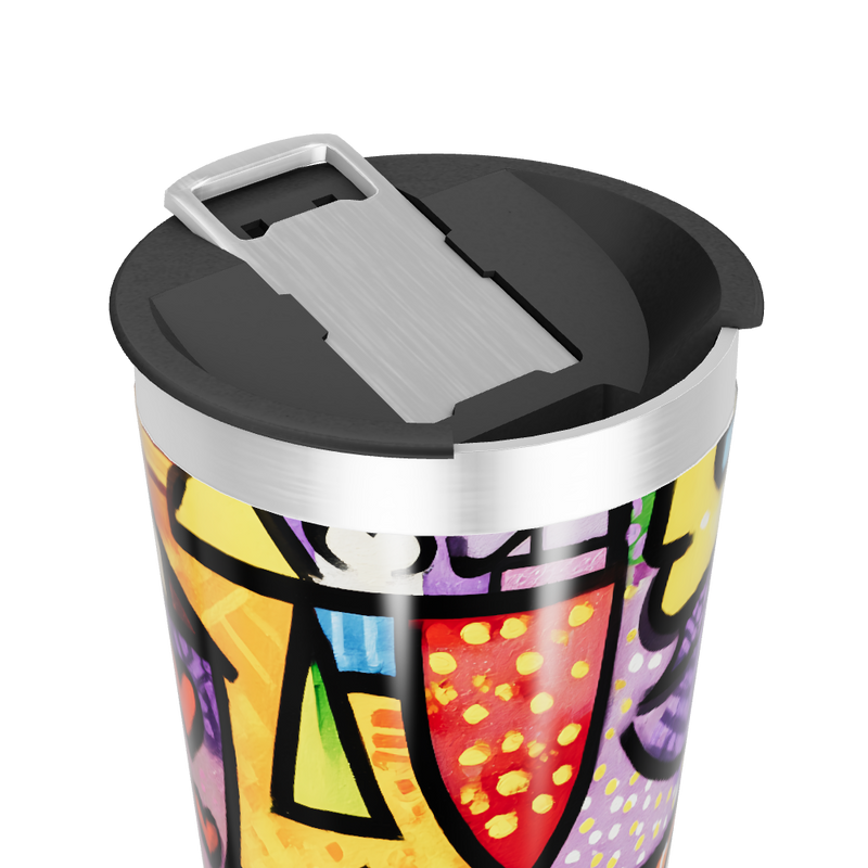 Copo Térmico - Arte Colorida Abstrata