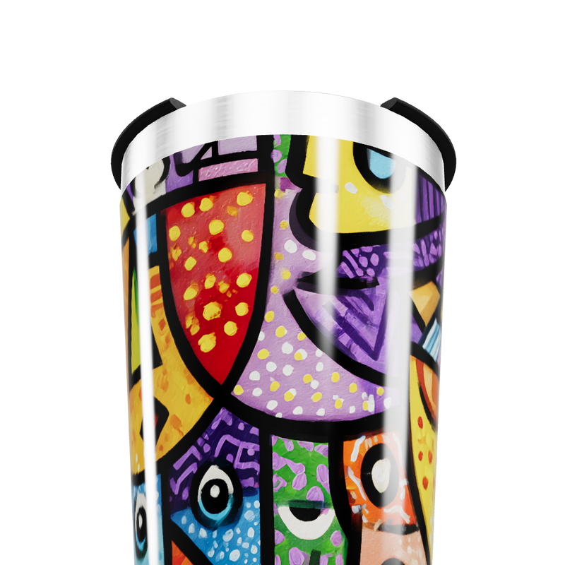 Copo Térmico - Arte Colorida Abstrata
