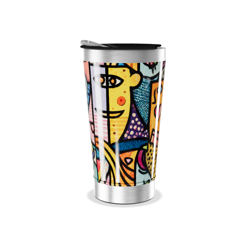 Copo Térmico - Estampa Artística Colorida