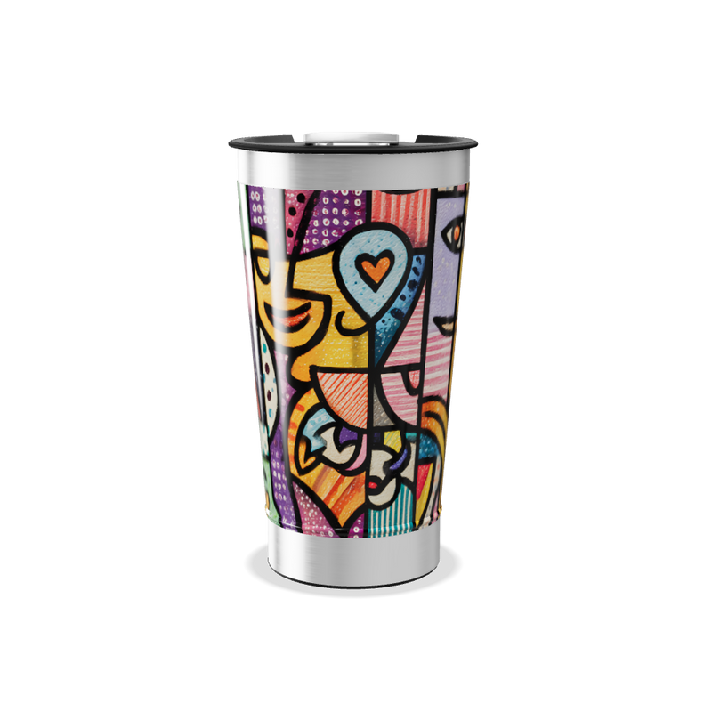 Copo Térmico - Estampa Artística Colorida