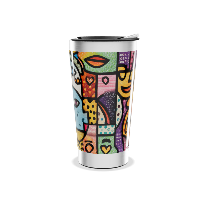 Copo Térmico - Estampa Artística Colorida