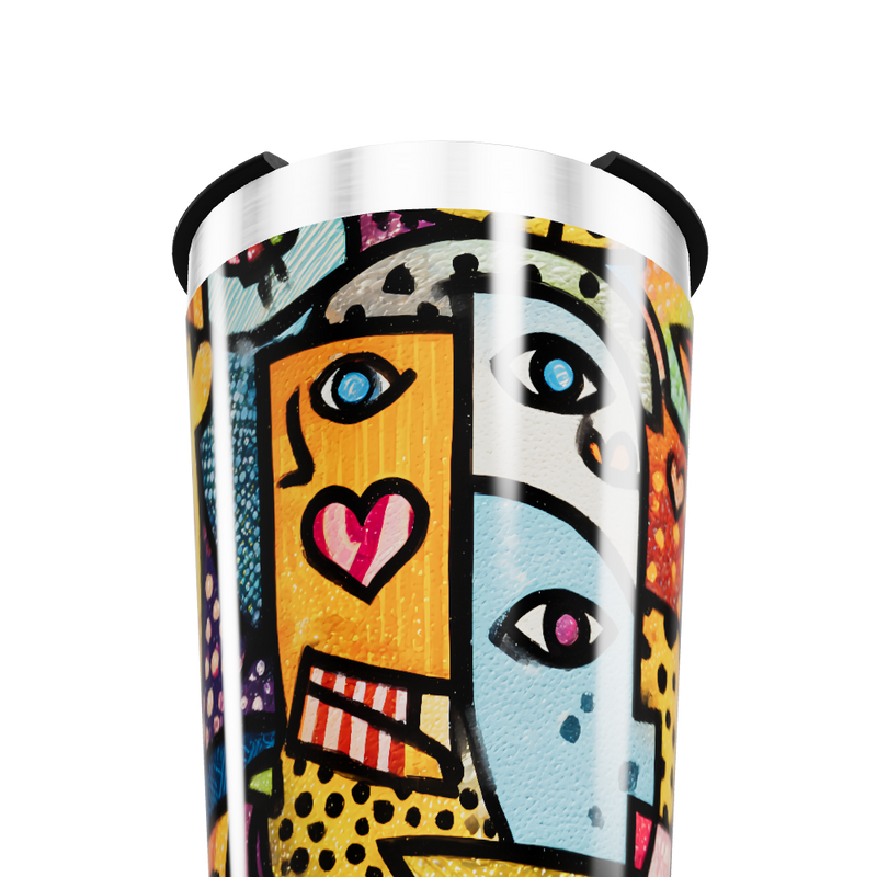 Copo Térmico - Estampa Artística Colorida