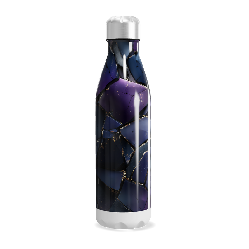 Garrafa Inox - Estampa Mármore Azul