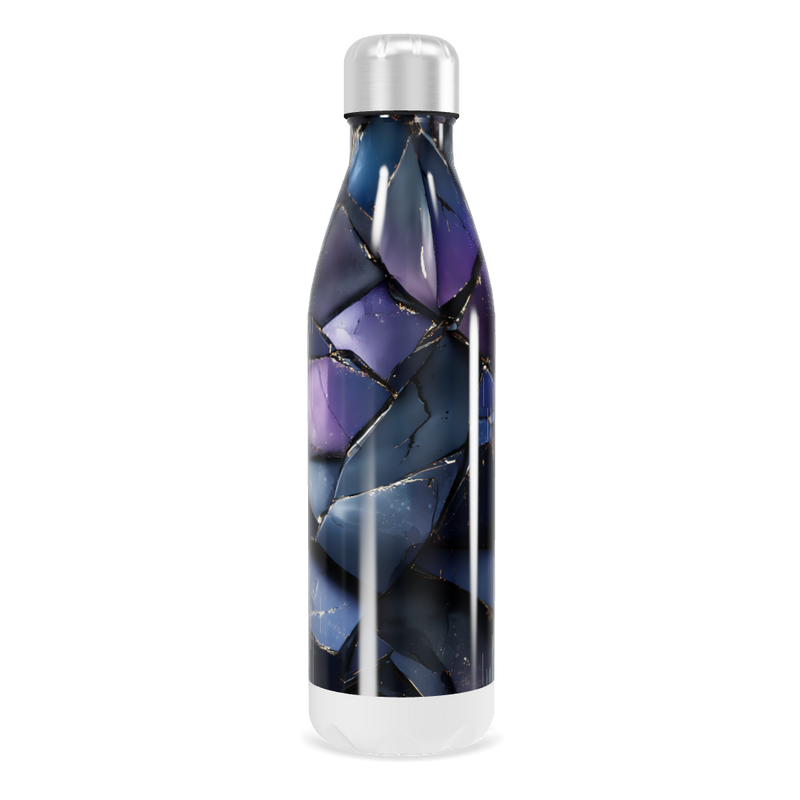 Garrafa Inox - Estampa Mármore Azul