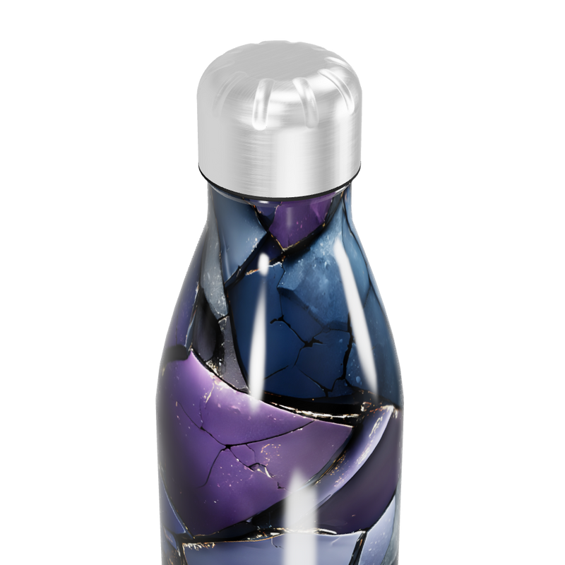 Garrafa Inox - Estampa Mármore Azul