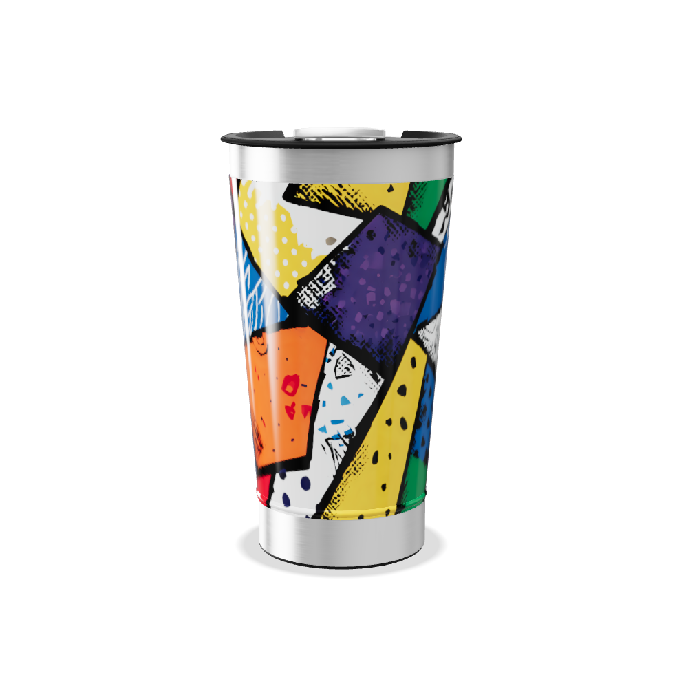 Copo Térmico - Estampa Colorida Geométrica
