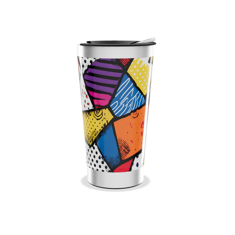 Copo Térmico - Estampa Colorida Geométrica