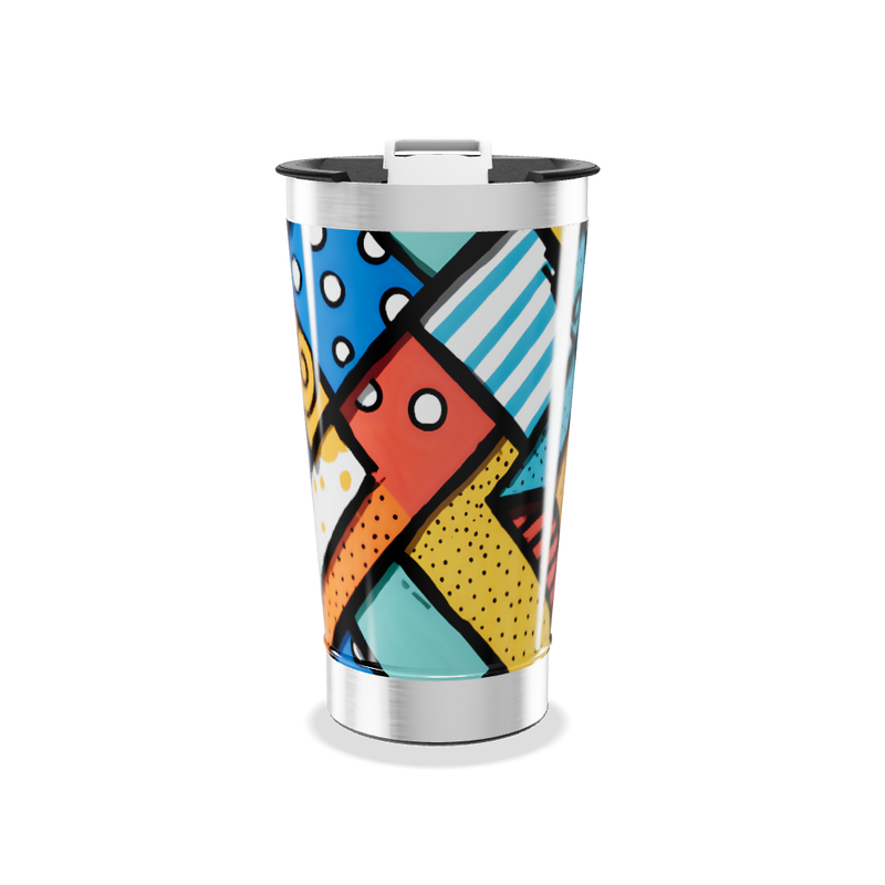 Copo Térmico - Estampa Colorida Moderna