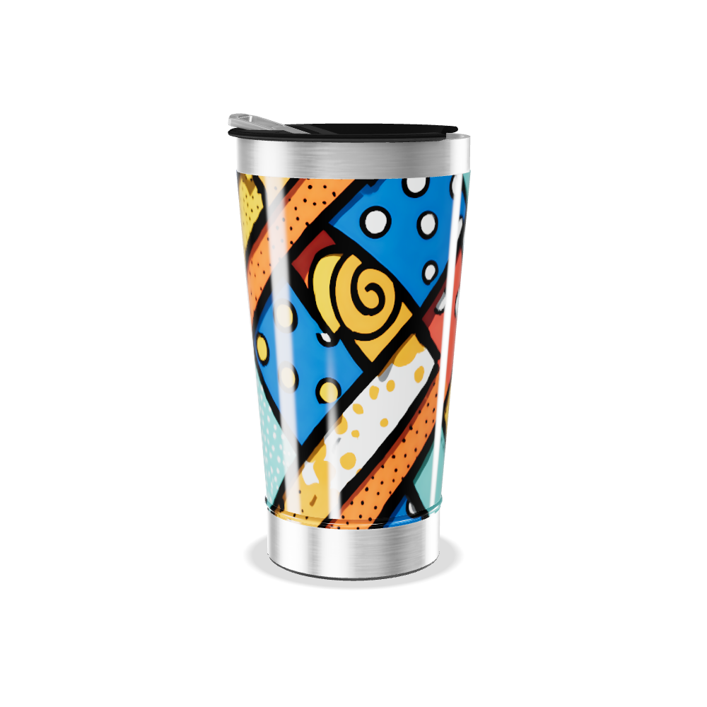 Copo Térmico - Estampa Colorida Moderna