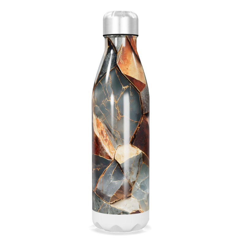 Garrafa Inox - Estampa Mármore Colorida