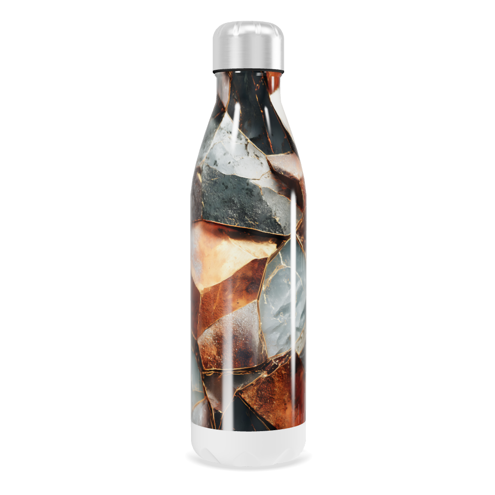Garrafa Inox - Estampa Mármore Colorida