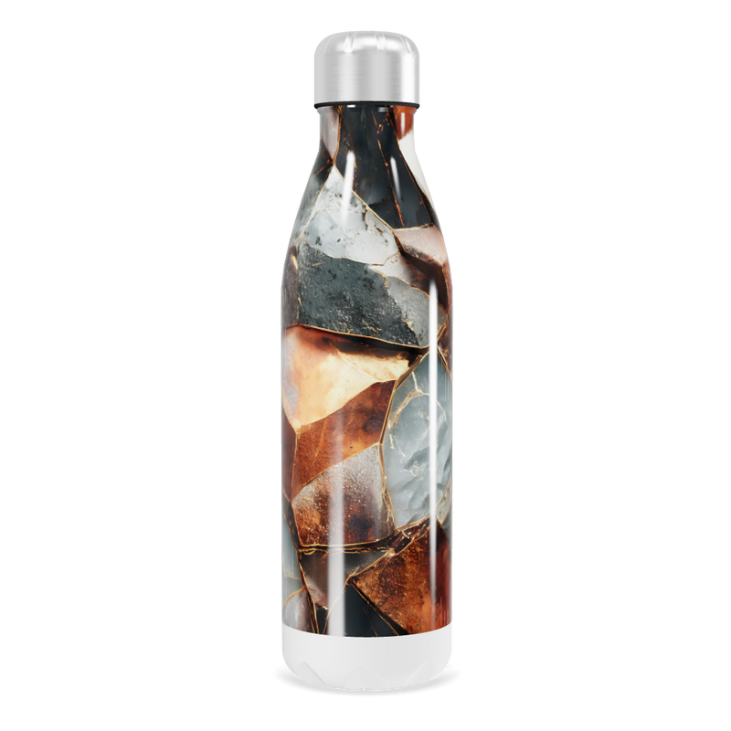 Garrafa Inox - Estampa Mármore Colorida
