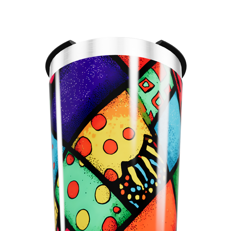 Copo Térmico - Estampa Colorida Geométrica