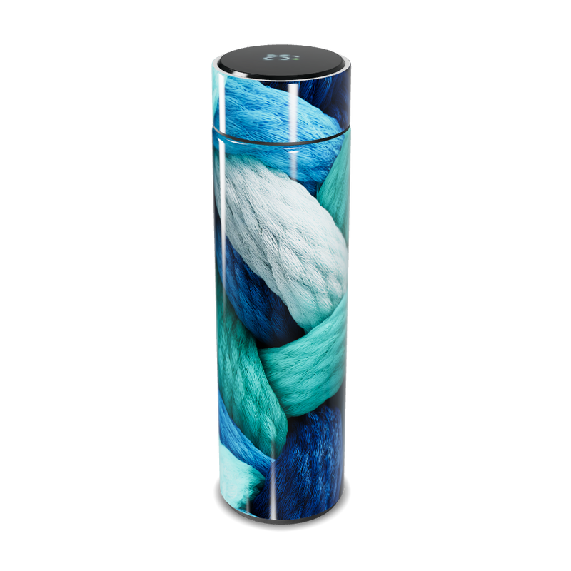 Garrafa Térmica Touch - Trançado Azul e Verde