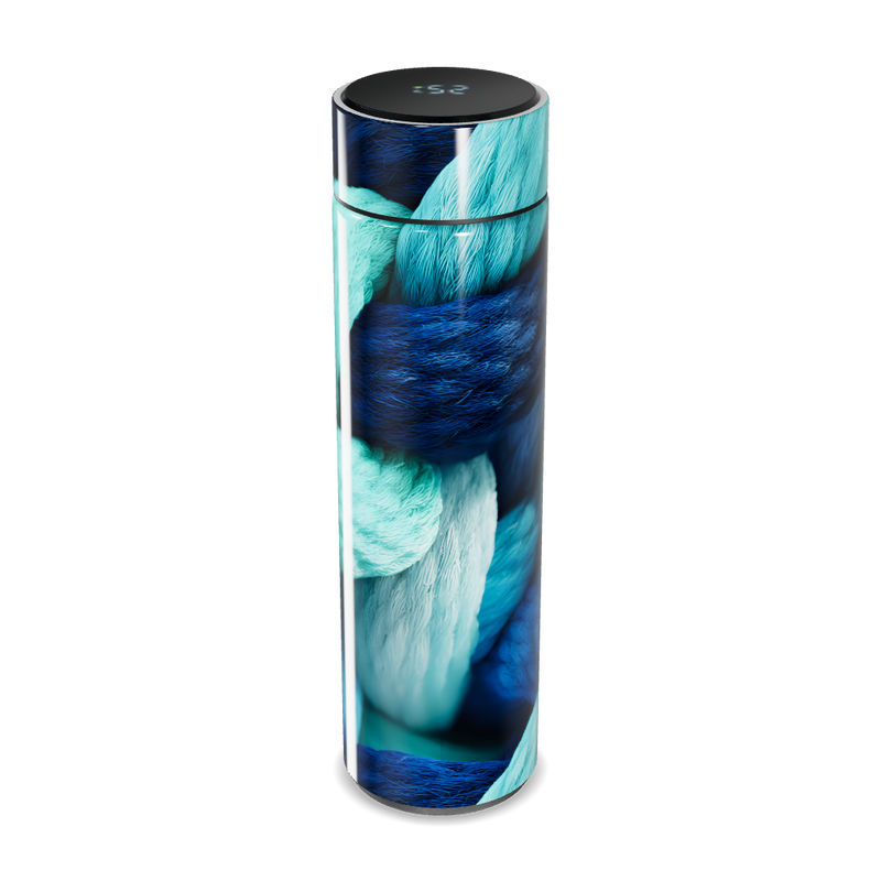 Garrafa Térmica Touch - Trançado Azul e Verde