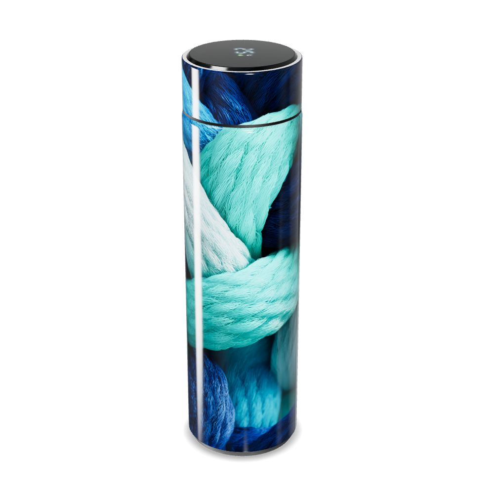 Garrafa Térmica Touch - Trançado Azul e Verde