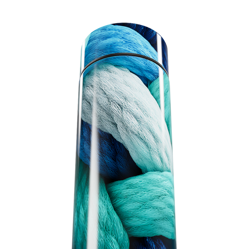 Garrafa Térmica Touch - Trançado Azul e Verde