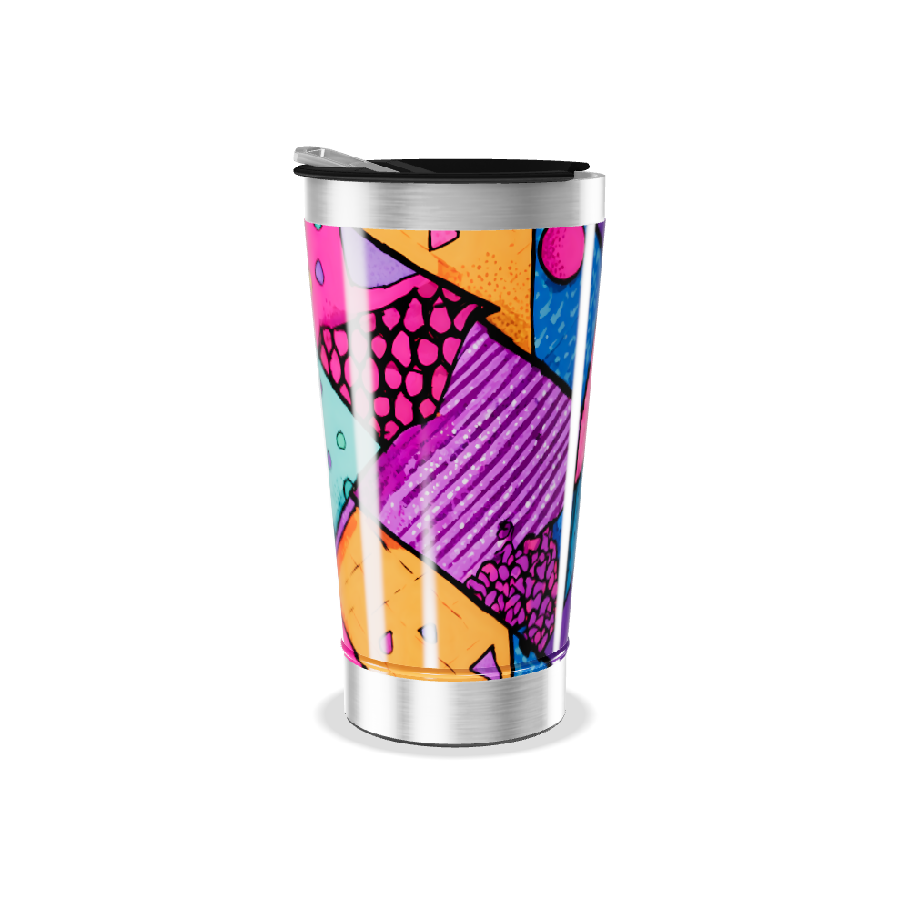 Copo Térmico - Estampa Geométrica Colorida