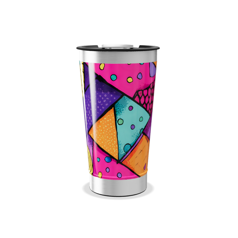 Copo Térmico - Estampa Geométrica Colorida