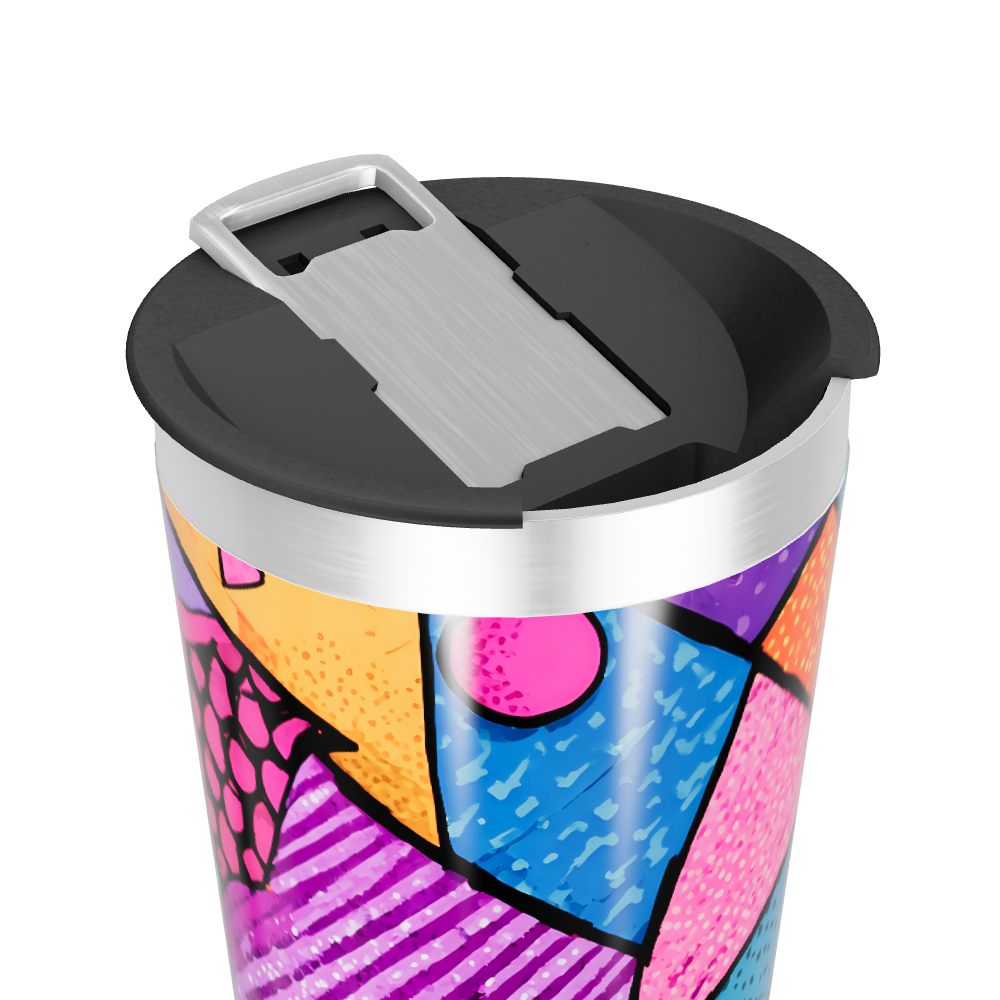 Copo Térmico - Estampa Geométrica Colorida