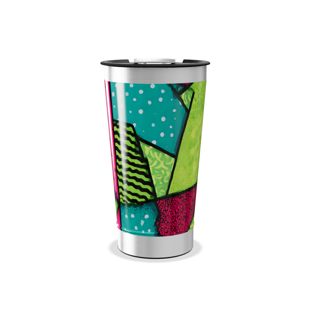 Copo Térmico - Colorido com Estampa Geométrica