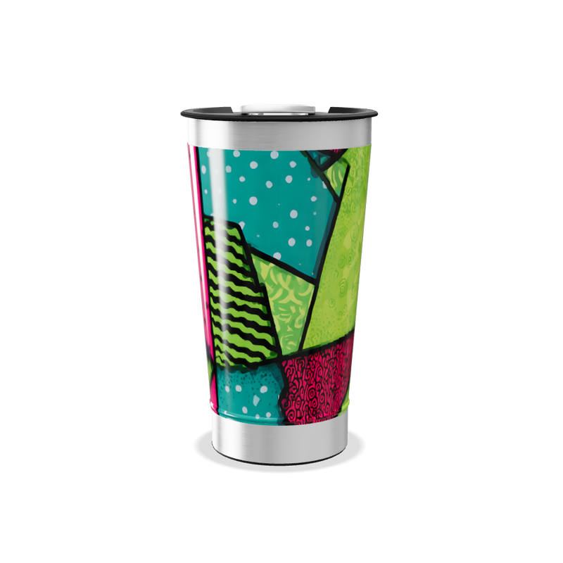 Copo Térmico - Colorido com Estampa Geométrica