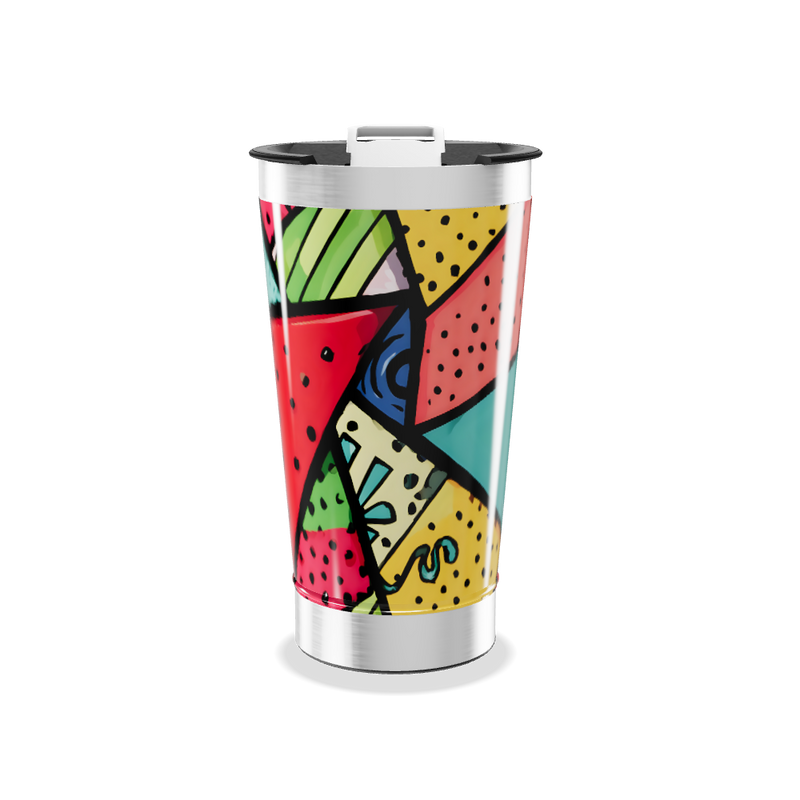 Copo Térmico - Estampa Colorida Geométrica