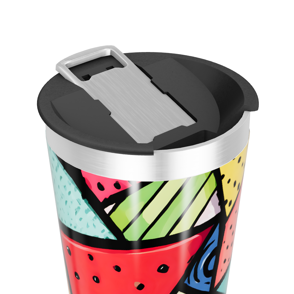 Copo Térmico - Estampa Colorida Geométrica
