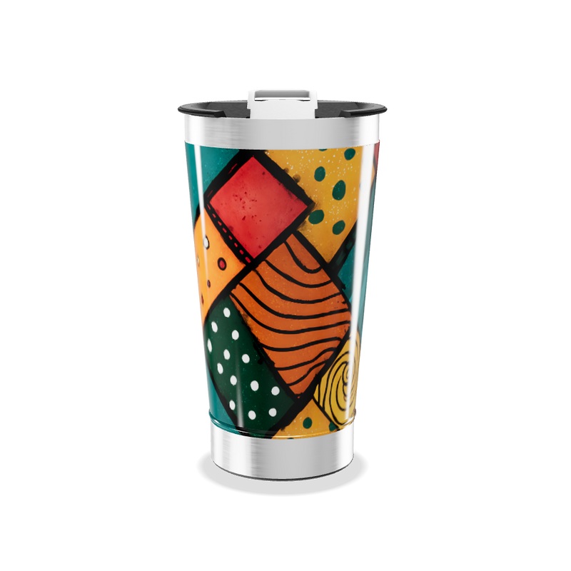 Copo Térmico - Estampa Geométrica Colorida