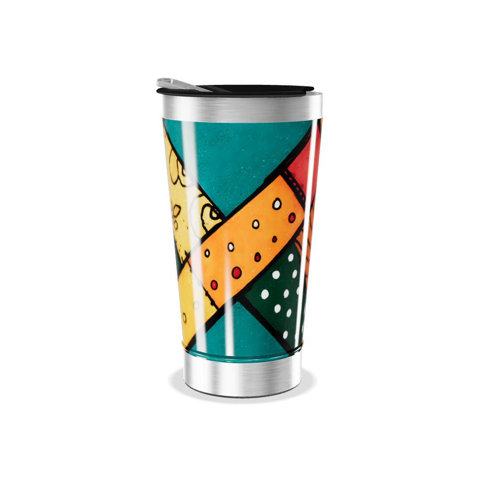 Copo Térmico - Estampa Geométrica Colorida